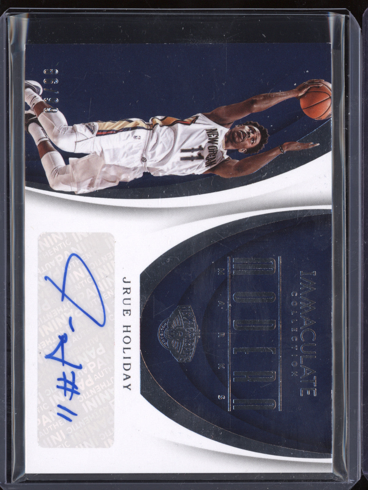 Jrue Holiday 2017-18 Panini Immaculate MK-JHD Modern Marks Auto 86/99