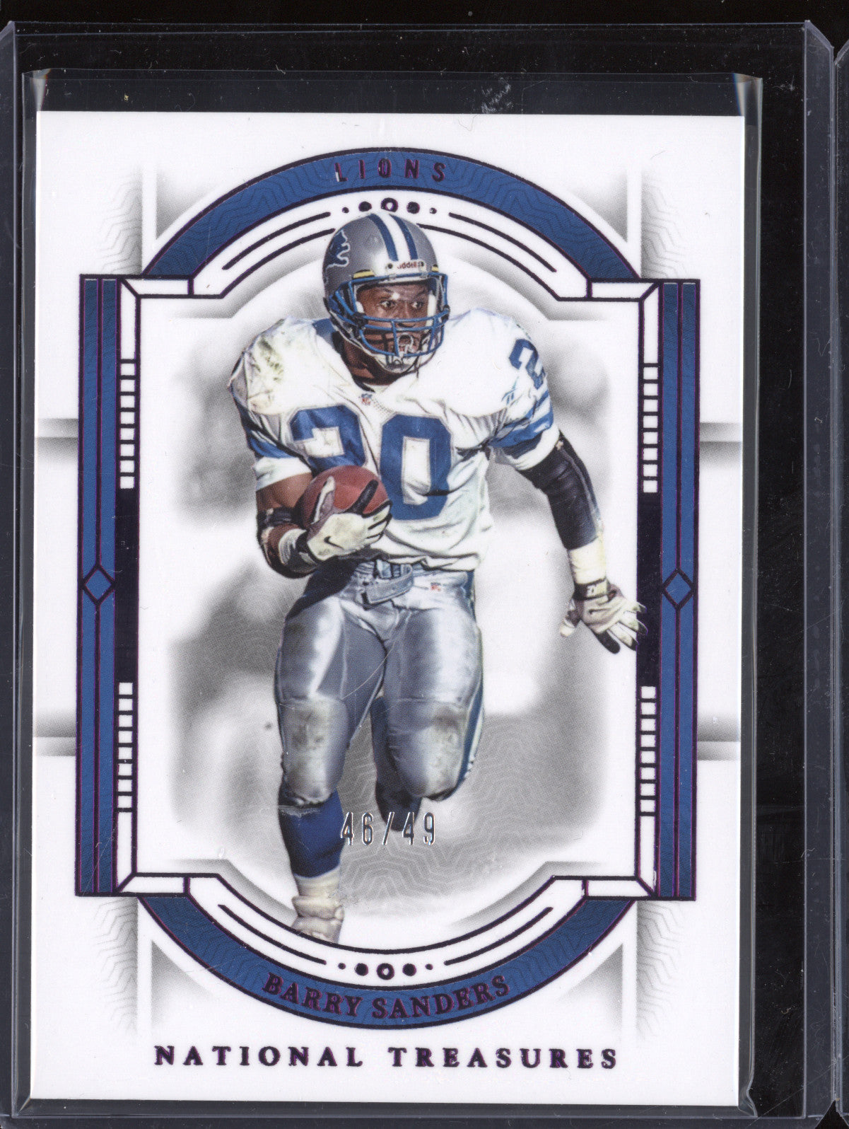 Barry Sanders 2023 Panini National Treasures 33 Purple 46/99