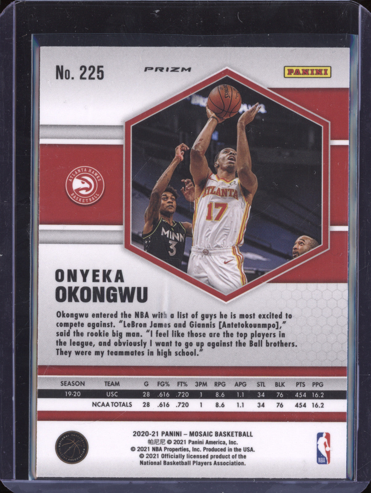 Onyeka Onkongwu 2020-21 Panini Mosaic 225 Genesis RC