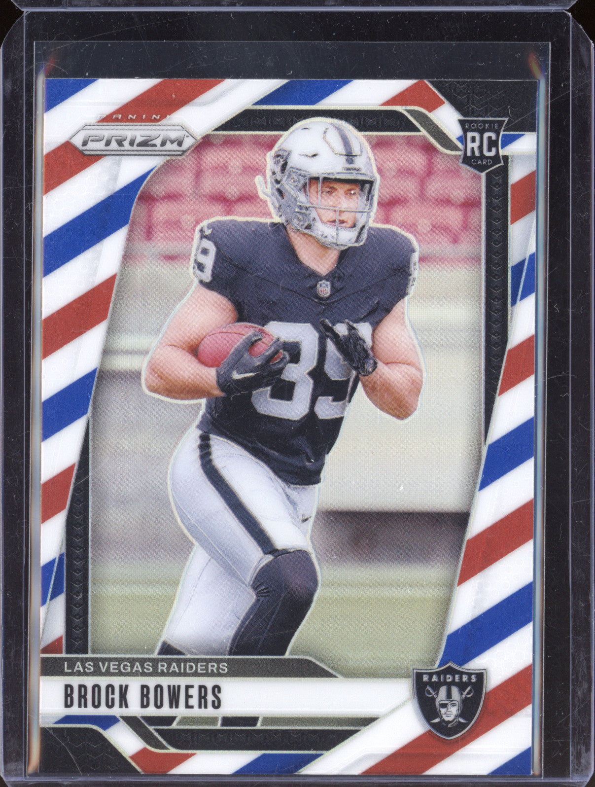2024 Panini Prizm Football 315 Brock Bowers Red White & Blue Prizm RC