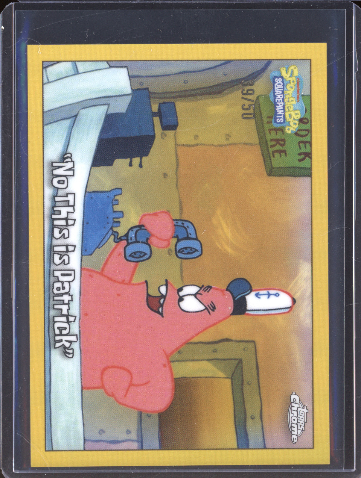 2025 Topps Chrome SpongeBob 67 Patrick Star Gold Refractor /50