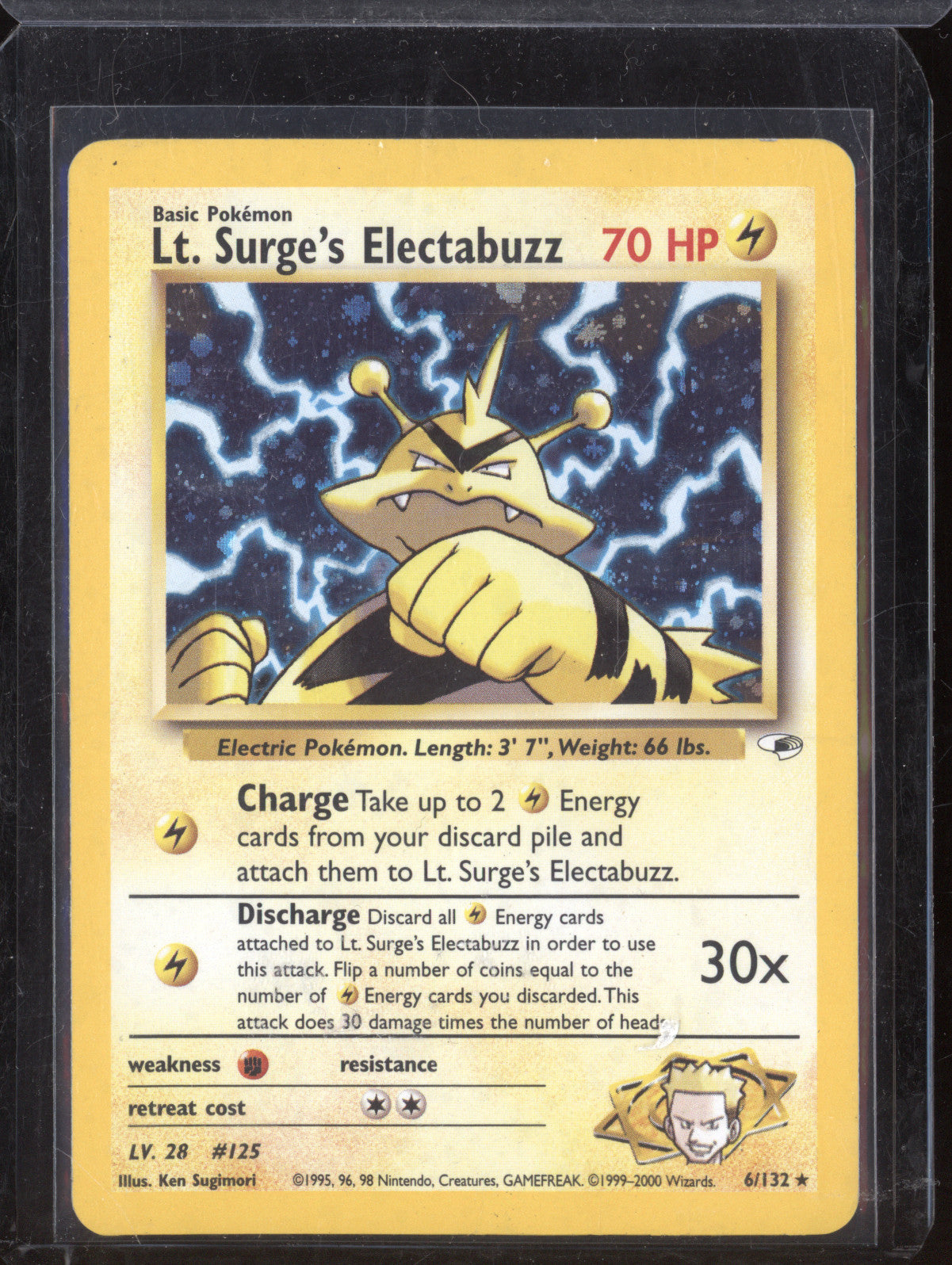 Lt. Surge's Electabuzz 2000 Pokemon Gym Heroes 6/132 Holo