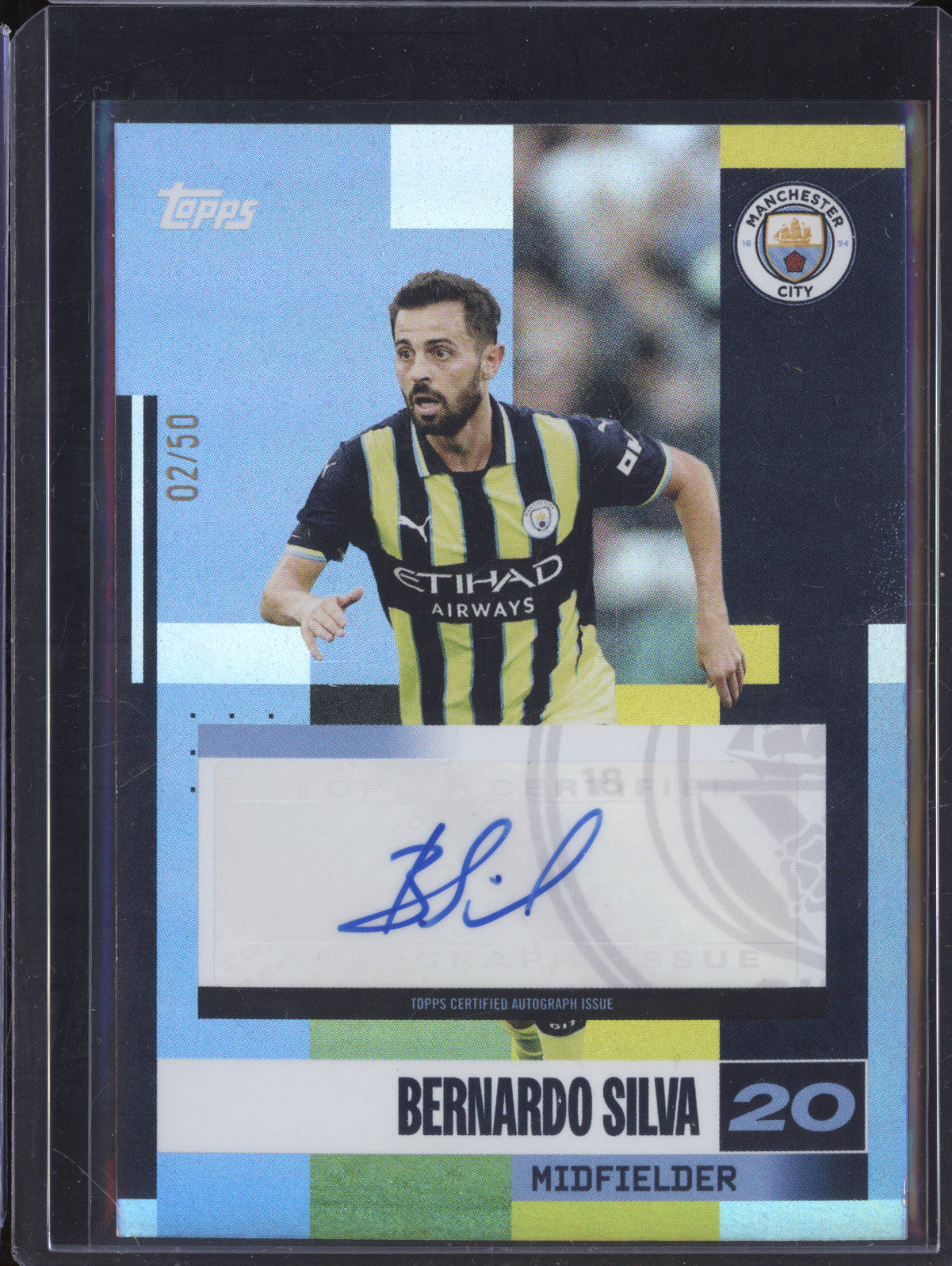 Bernardo Silva 2024-25 Topps Team Set Manchester City AU-BS Autograph 2/50