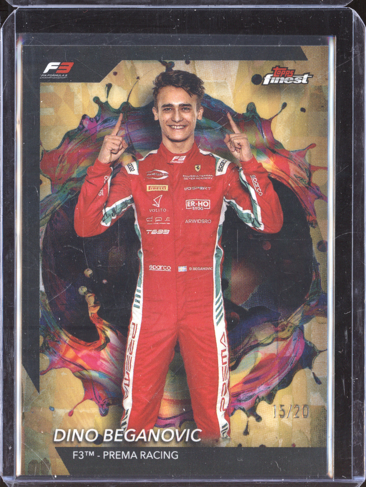 Dino Beganovic 2024 Topps Finest 243 Rare Gold Refractor 15/20