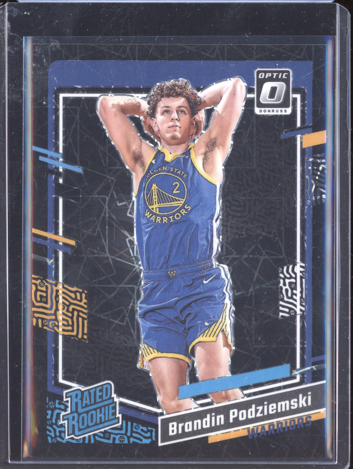 Brandin Podziemski 2023-24 Panini Donruss Optic 203 Black Velocity 19/39