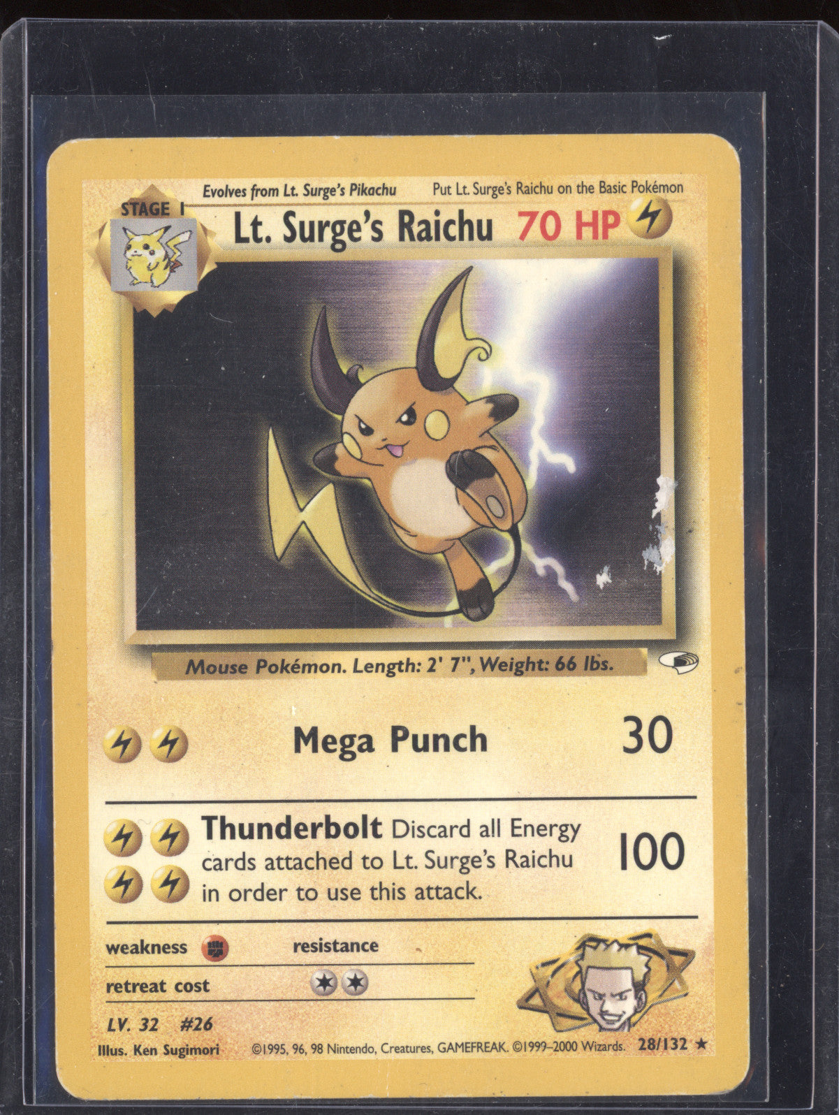 Lt. Surge's Raichu 2000 Pokemon Gym Heroes 28/132