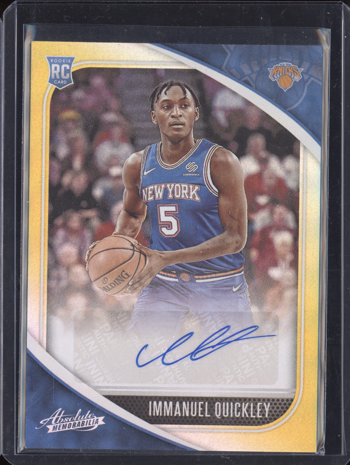Immanuel Quickley 2020-21 Panini Absolute RAV-IQU Rookie Auto Variation RC