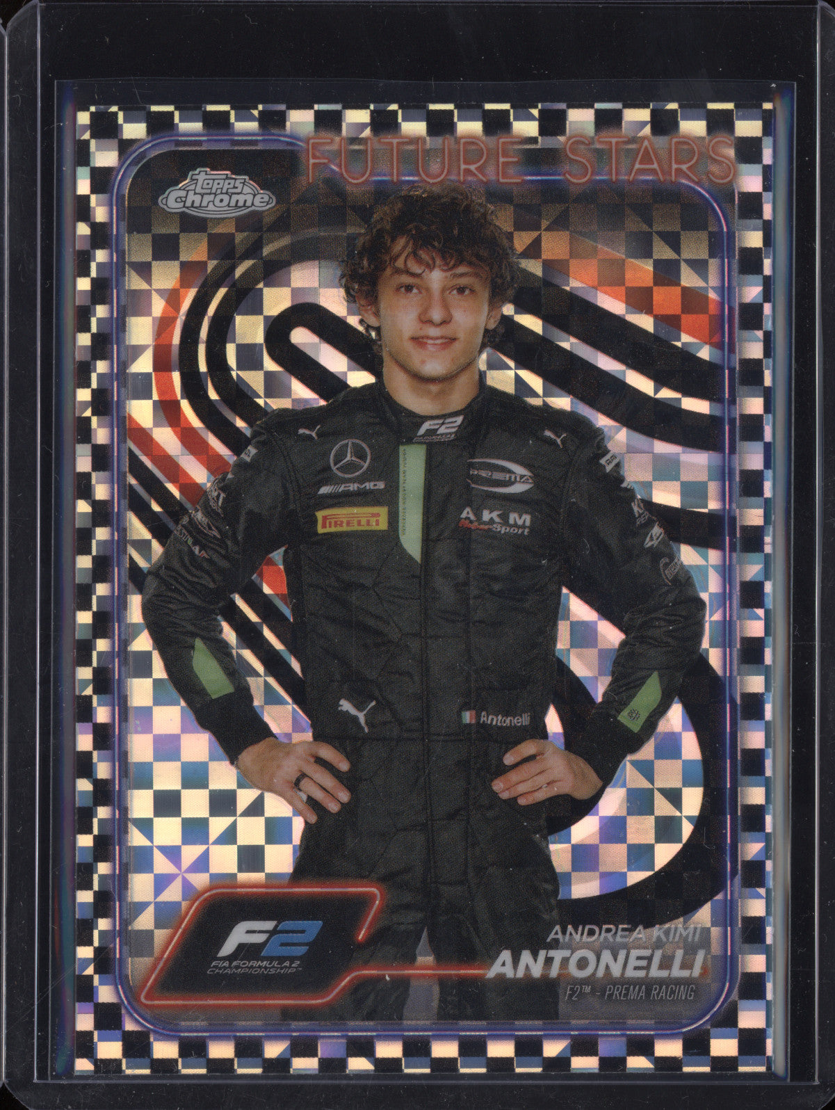 Andrea Kimi Antonelli 2024 Topps Chrome F1 22 Checker Flag