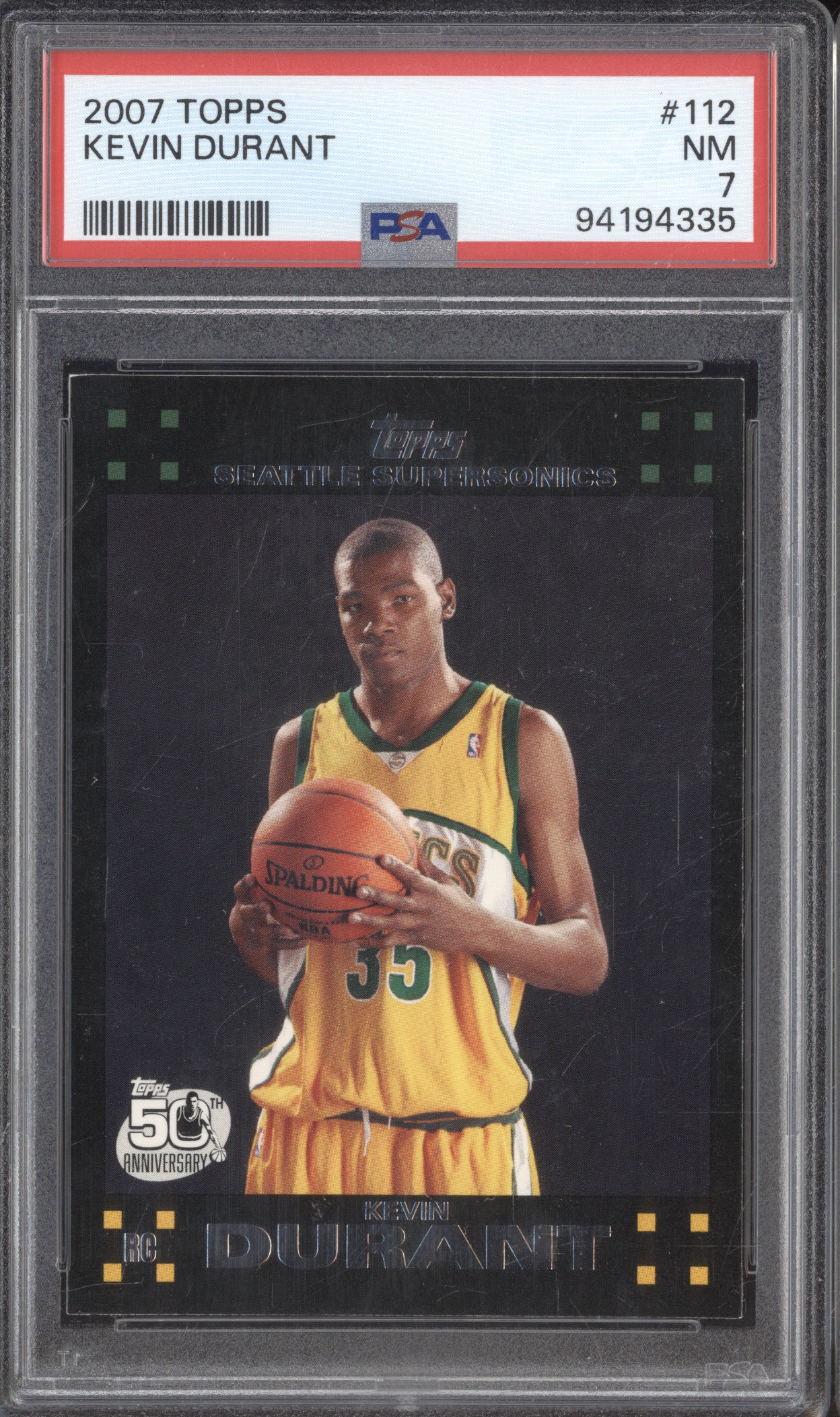 2007 Topps 112 Kevin Durant RC PSA 7