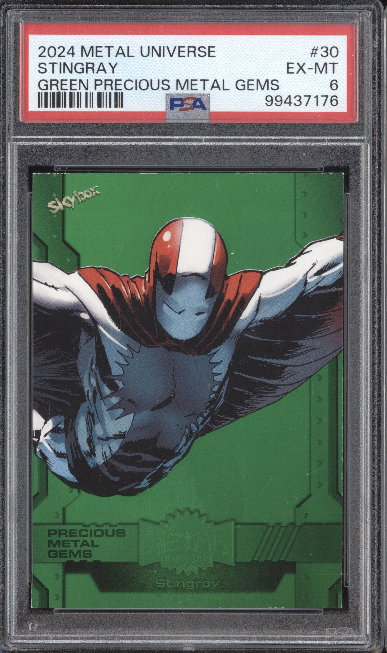 Stingray 2024 Skybox Metal Universe 30 Green Precious Metal Gems 9/10 PSA 6