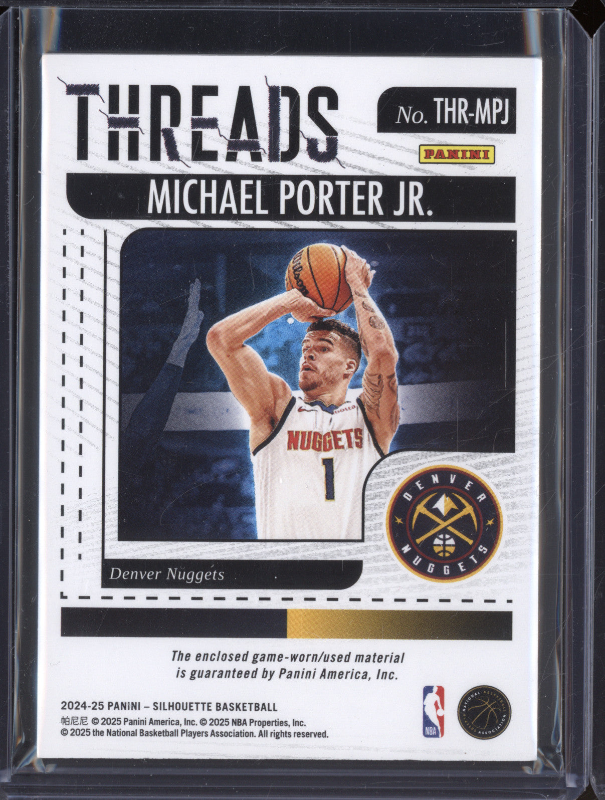 Michael Porter Jr. 2024-25 Panini Silhouette THR-MPJ Threads