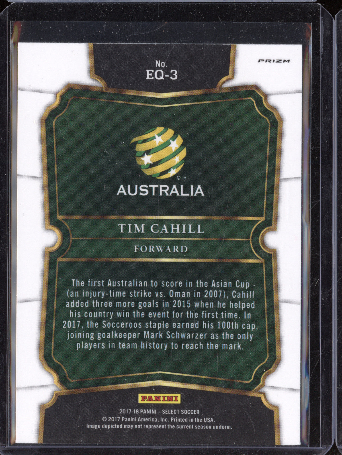 Tim Cahill 2017-18 Panini Select EQ-3 Equalizers