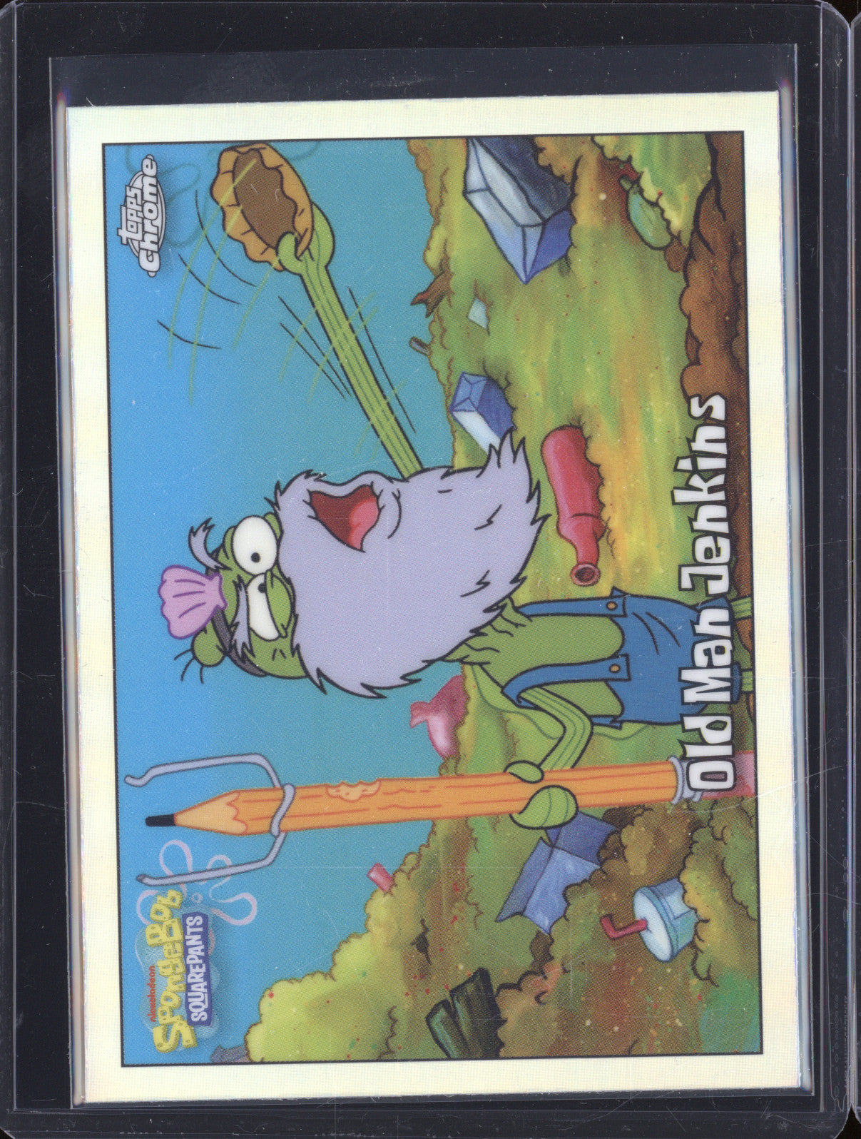 2025 Topps Chrome SpongeBob SquarePants 22 Old Man Jenkins Refractor
