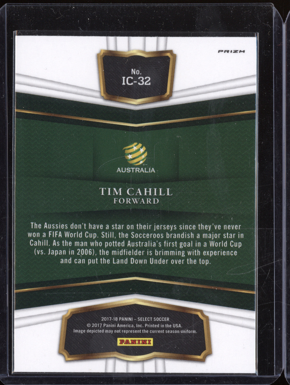 Tim Cahill 2017-18 Panini Select IC-32 In the Clutch