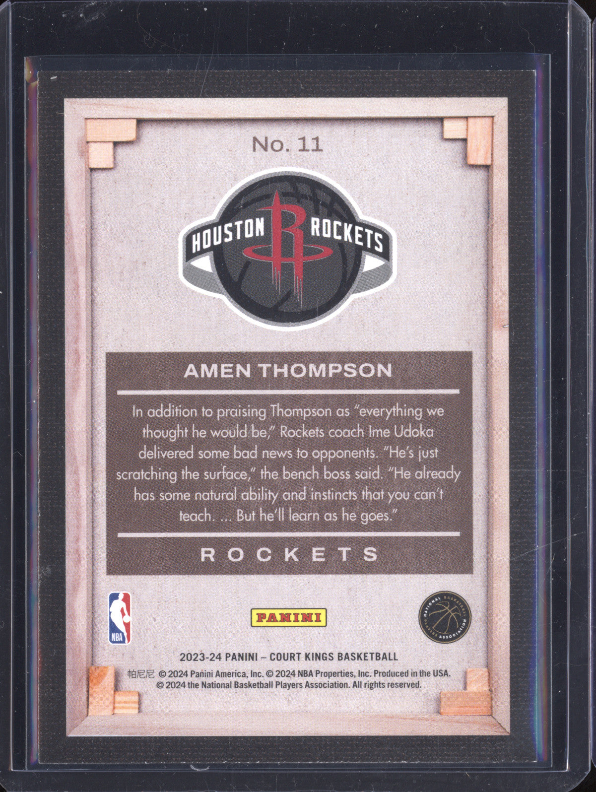 Amen Thompson 2023-24 Panini Court Kings 11 Blank Slate RC