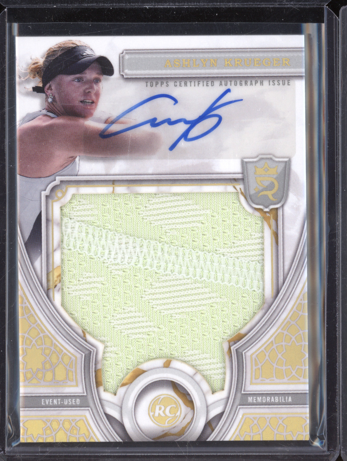 Ashlyn Krueger 2024 Topps Royalty RRA-AK Rookie Relic Auto Gold RC 2/10