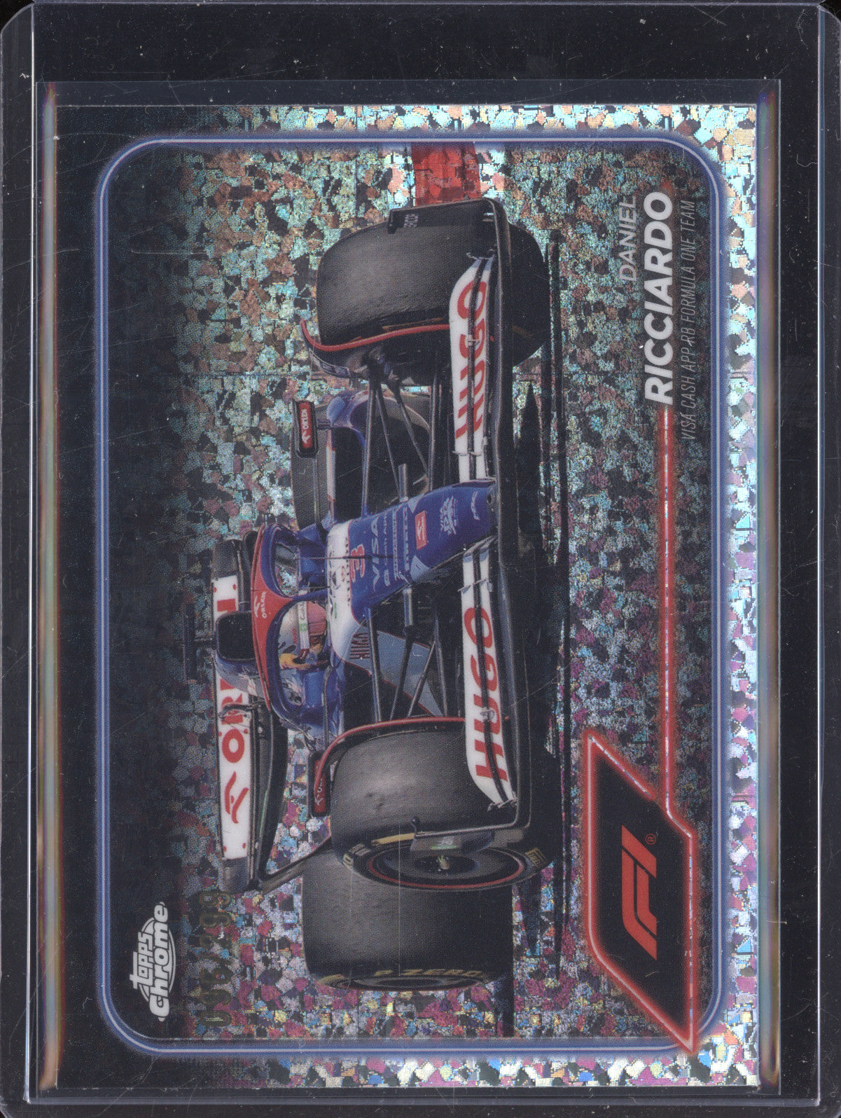 Daniel Ricciardo 2024 Topps Chrome F1 90 Mini Diamond Refractor 96/299