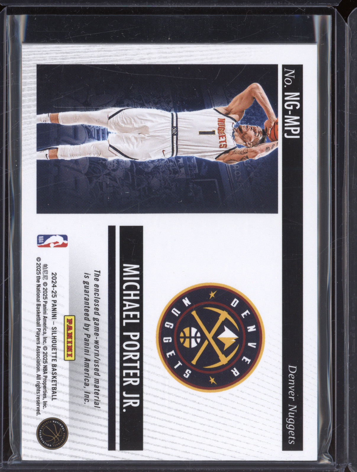 Michael Porter Jr. 2024-25 Panini Silhouette NG-MPJ NBA Gear