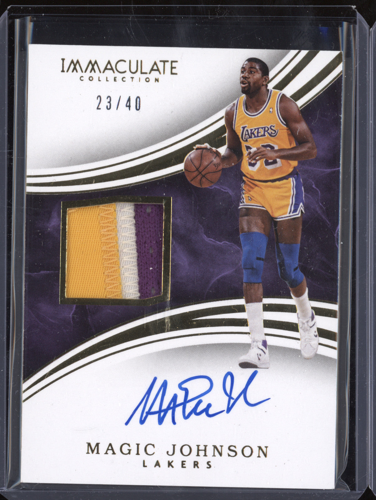 Magic Johnson 2015-16 Panini Immaculate PA-MJO Patch Autograph 23/40