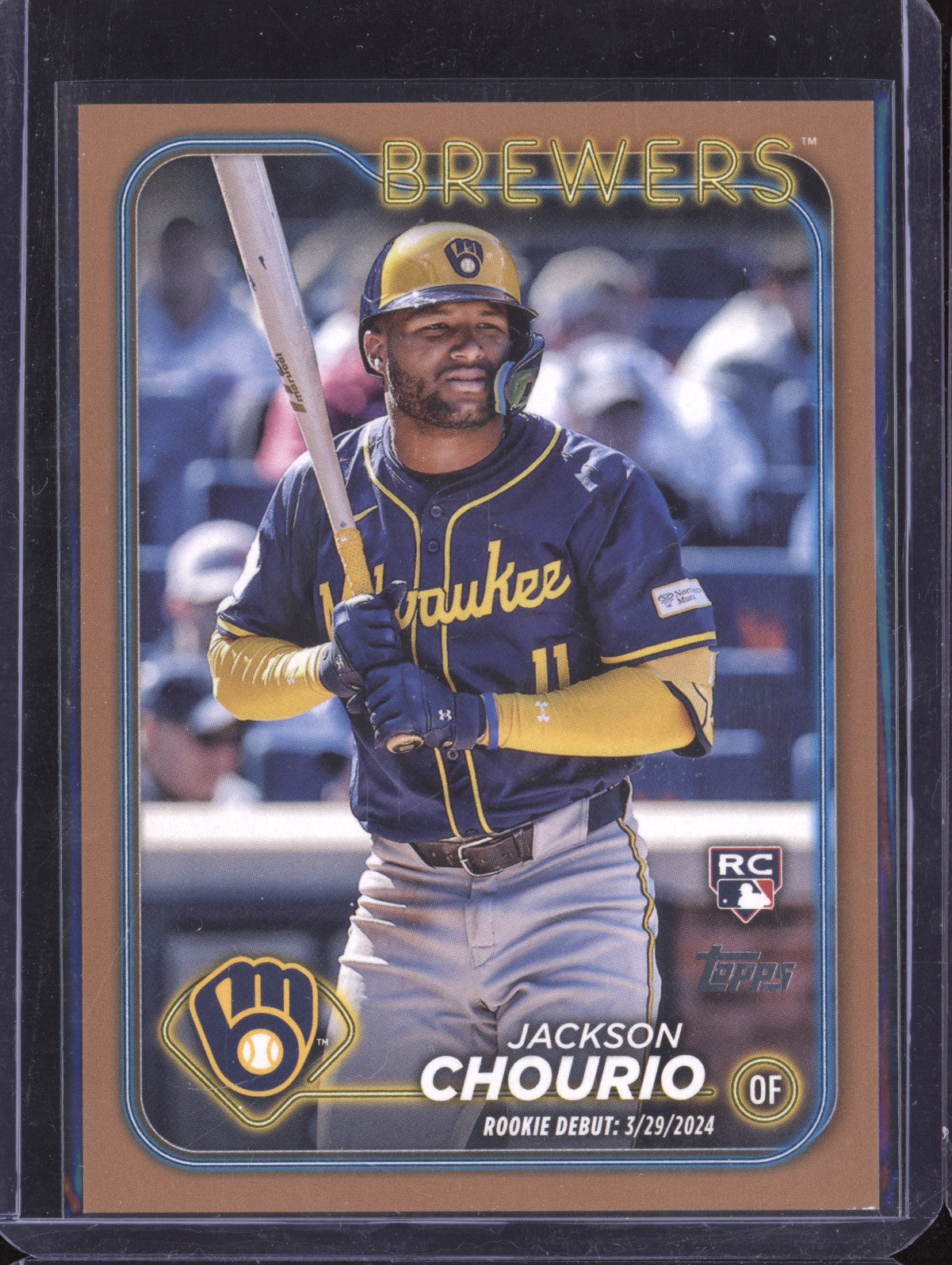 Jackson Chourio 2024 Topps Update Series US155 Gold RC 276/2024