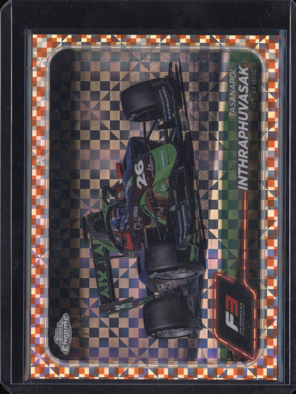 Tasanapol Inthraphuvasak 2024 Topps Chrome F1 139 Orange Checker Flag 17/25
