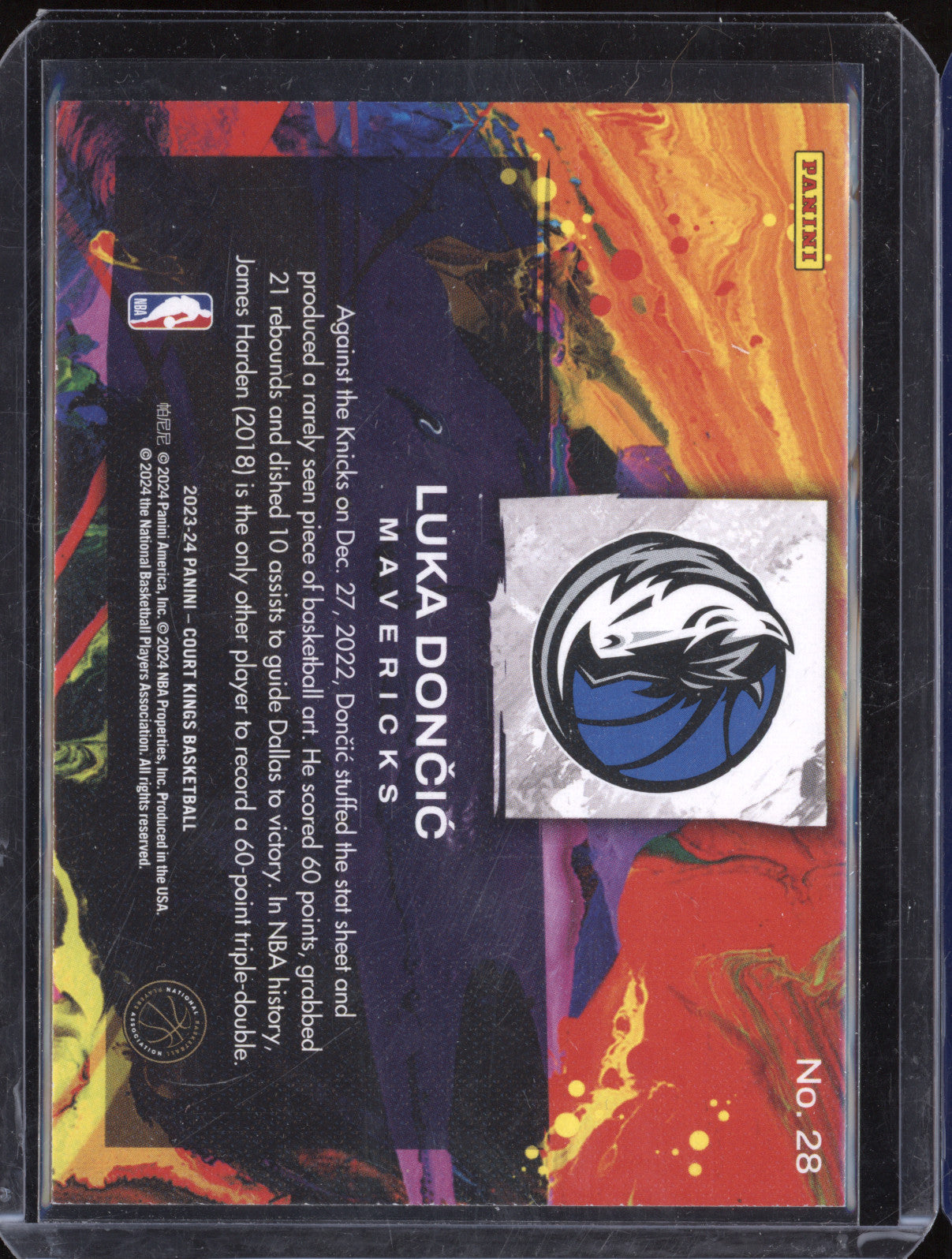Luka Doncic 2023-24 Panini Court Kings 28 Artistry in Motion