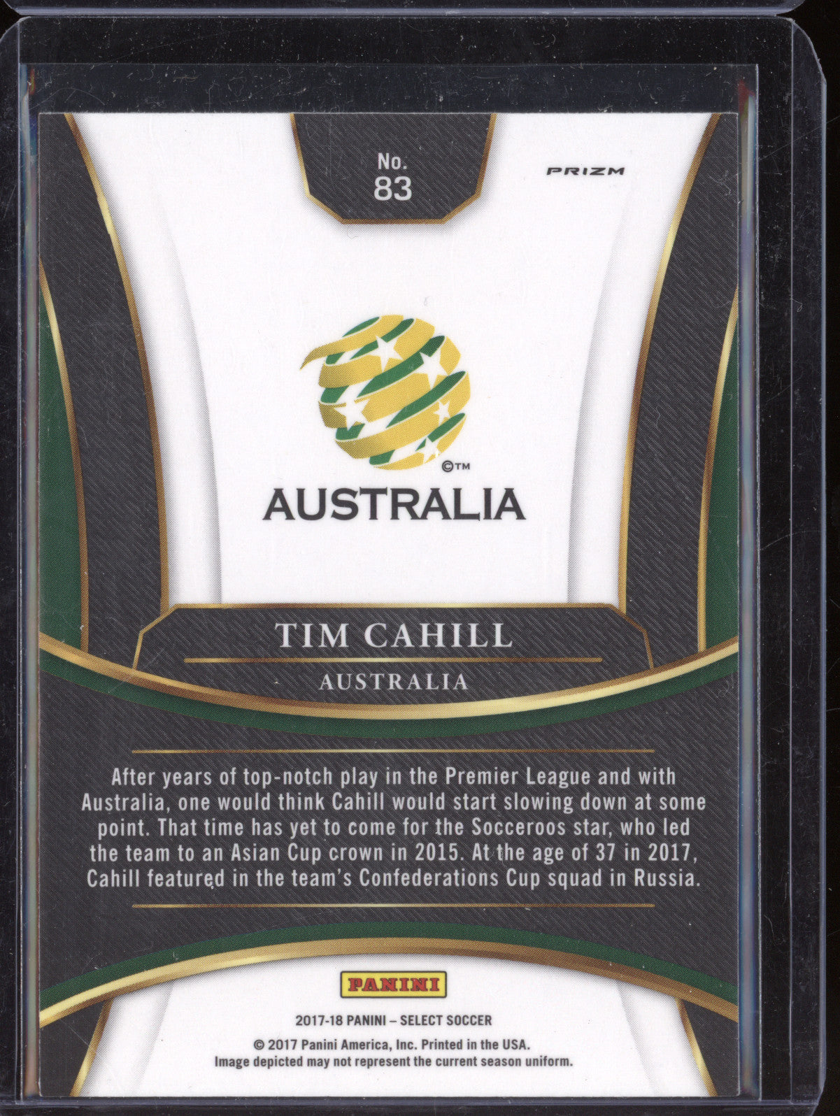 Tim Cahill 2017-18 Panini Select 83 Silver
