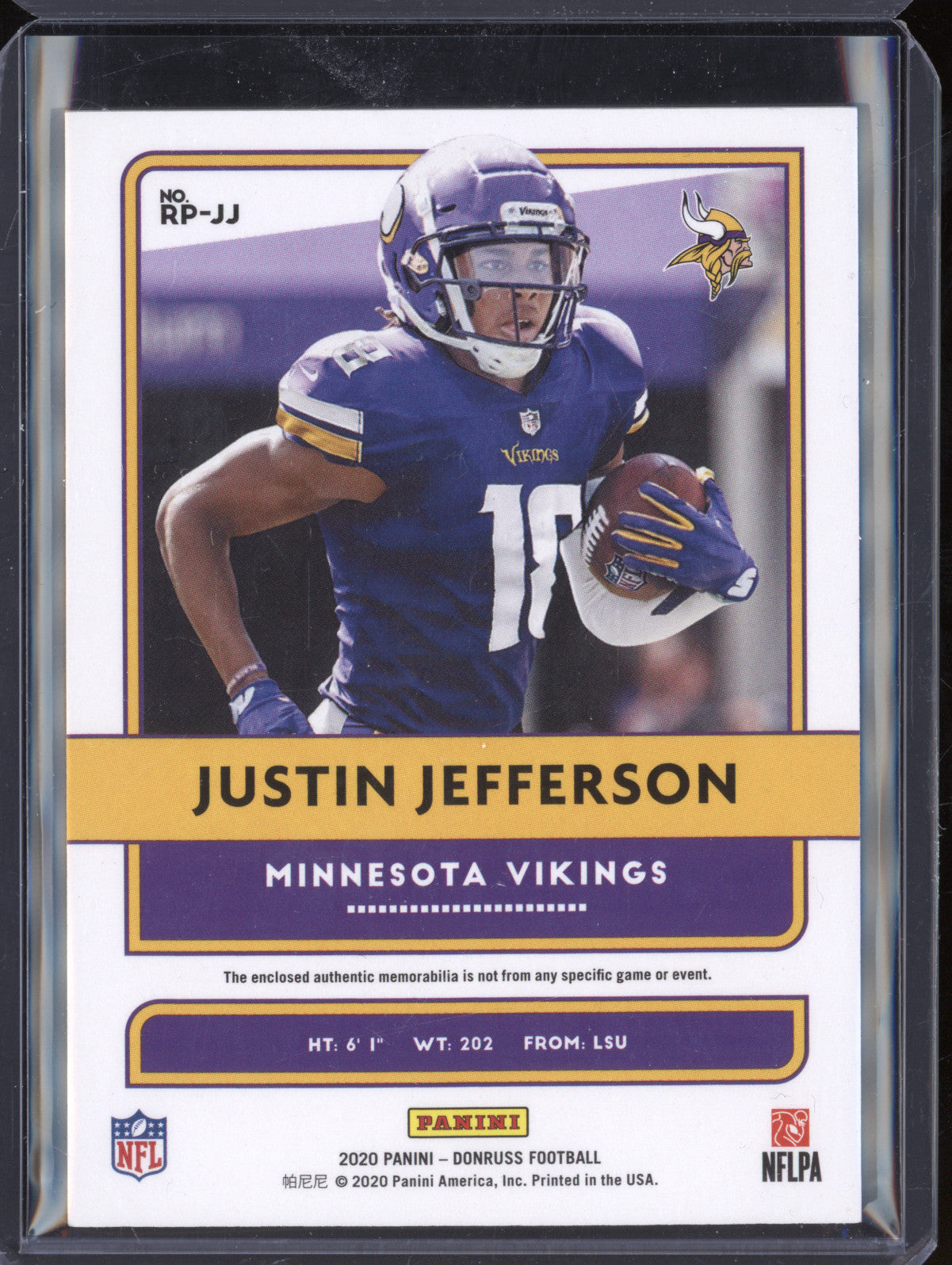 Justin Jefferson 2020 Panini Donruss RP-JJ Rookie Phenoms RC