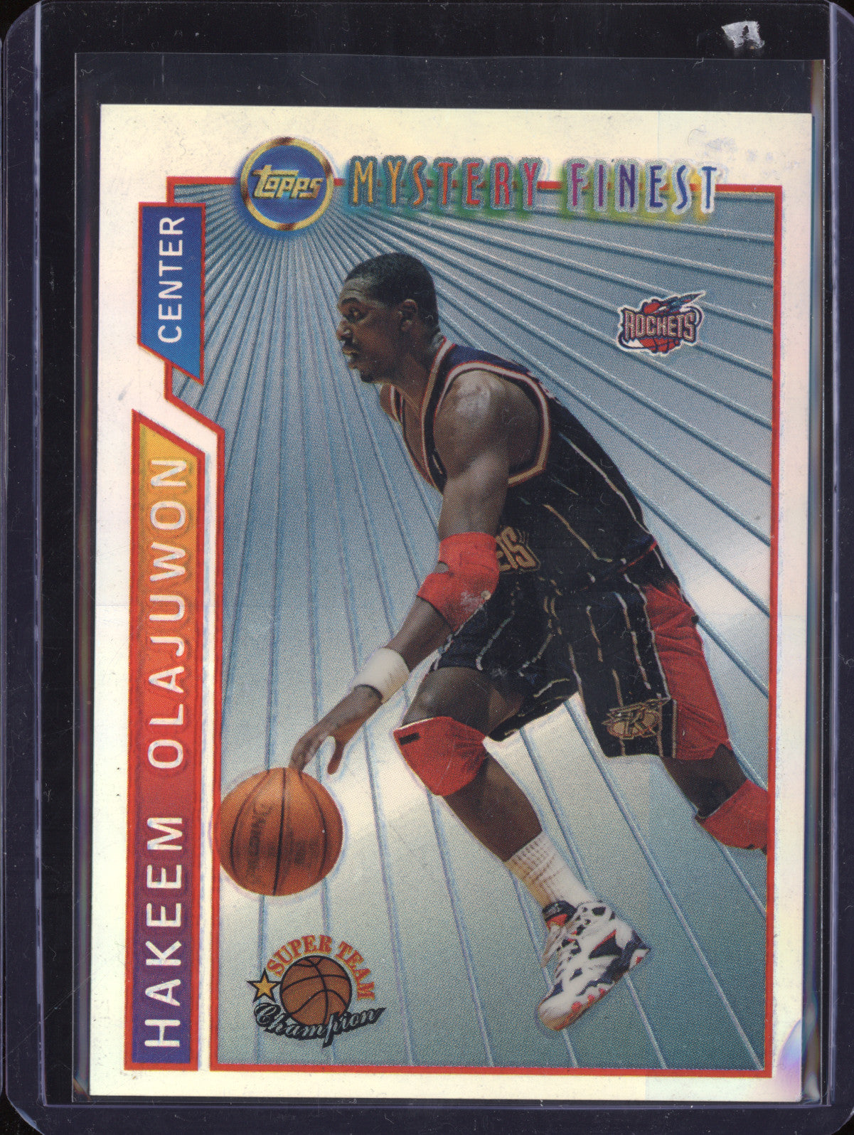 Hakeem Olajuwon 1996-97 Topps Mystery Finest M19 Bordered Refractor