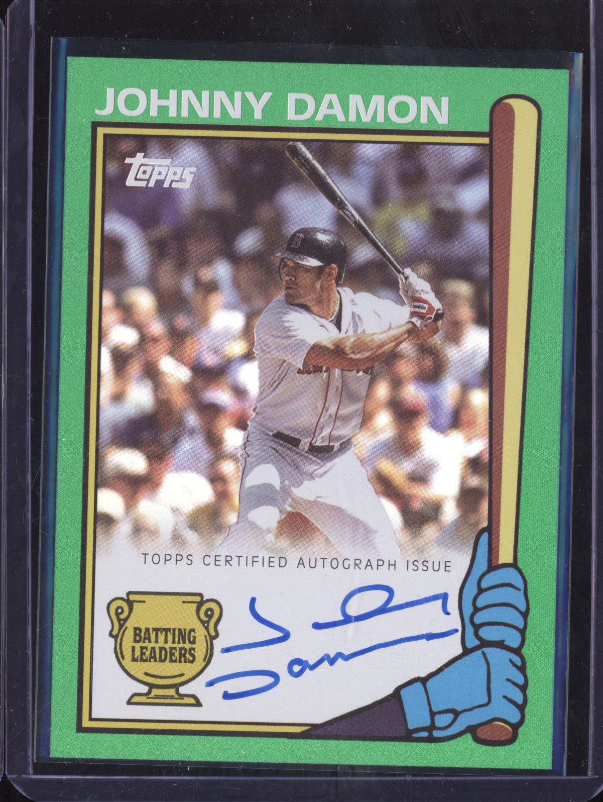 Johnny Damon 2024 Topps Archives 90BLA-JD 1991 Batting Leaders Auto Green 33/99