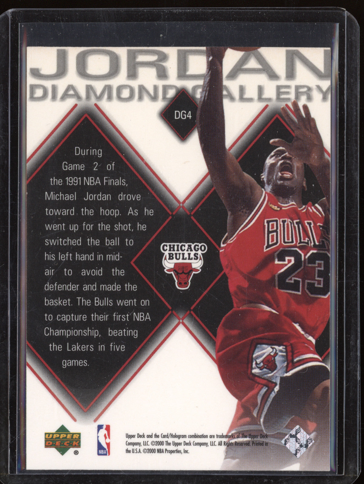 Michael Jordan 1999-00 Upper Deck Black Diamond DG4 Diamond Gallery Holo