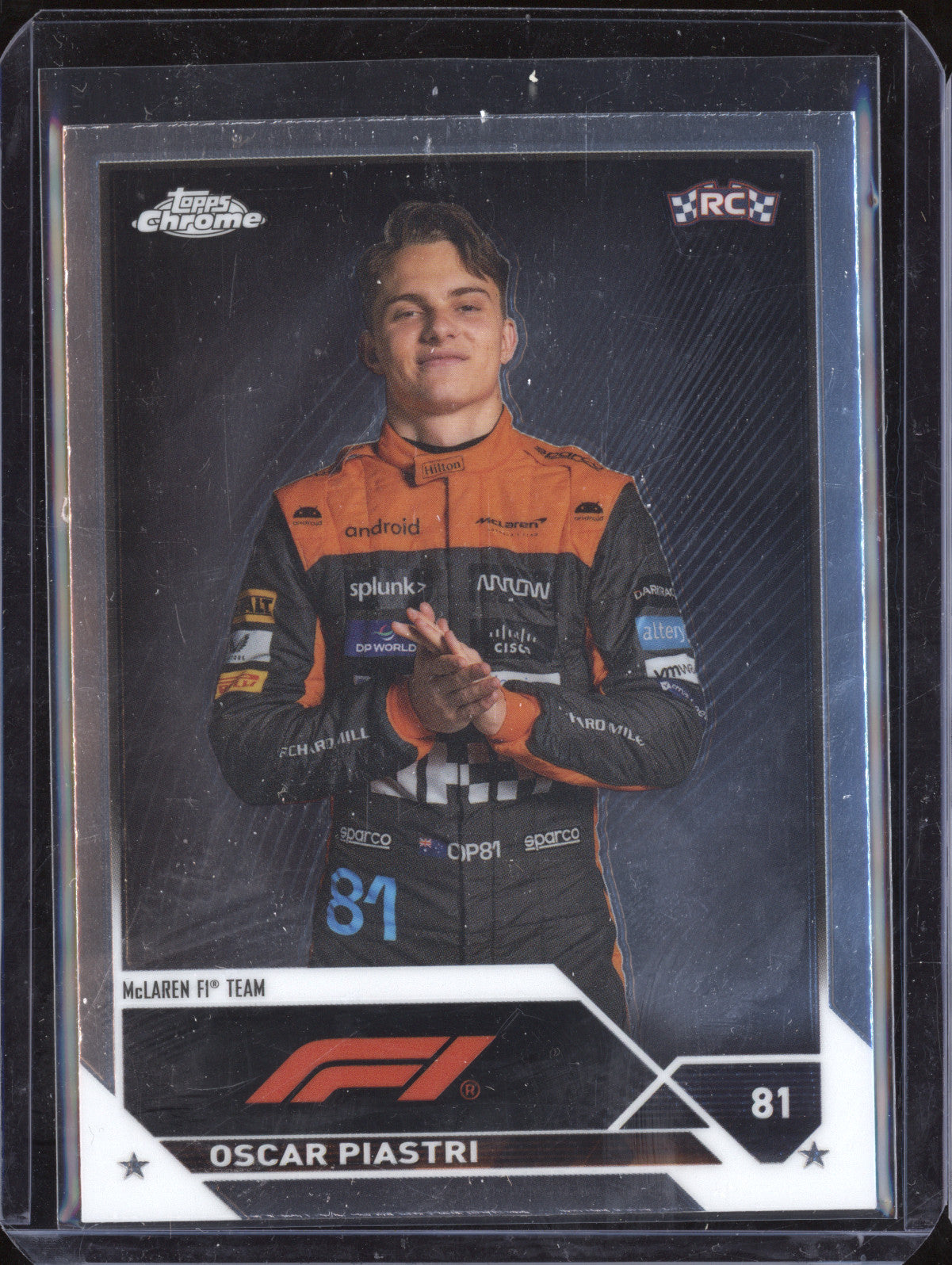 Oscar Piastri 2023 Topps Chrome F1 40 RC