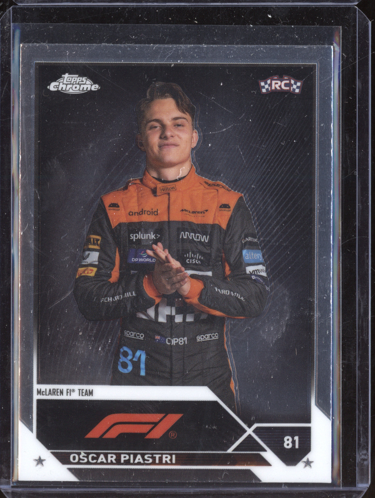 Oscar Piastri 2023 Topps Chrome F1 40 RC