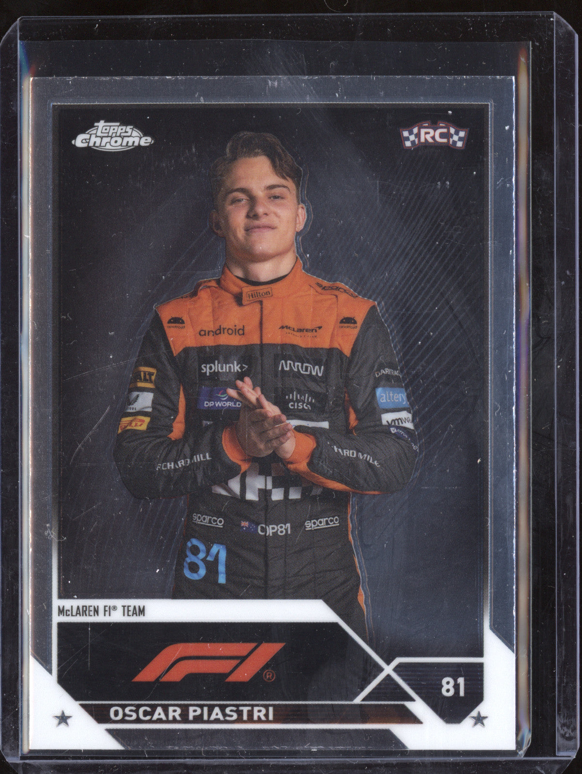 Oscar Piastri 2023 Topps Chrome F1 40 RC