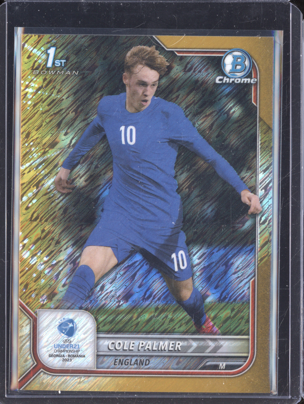 Cole Palmer 2022 Bowman Chrome Under 21 Euro 10 Gold Shimmer RC 36/50