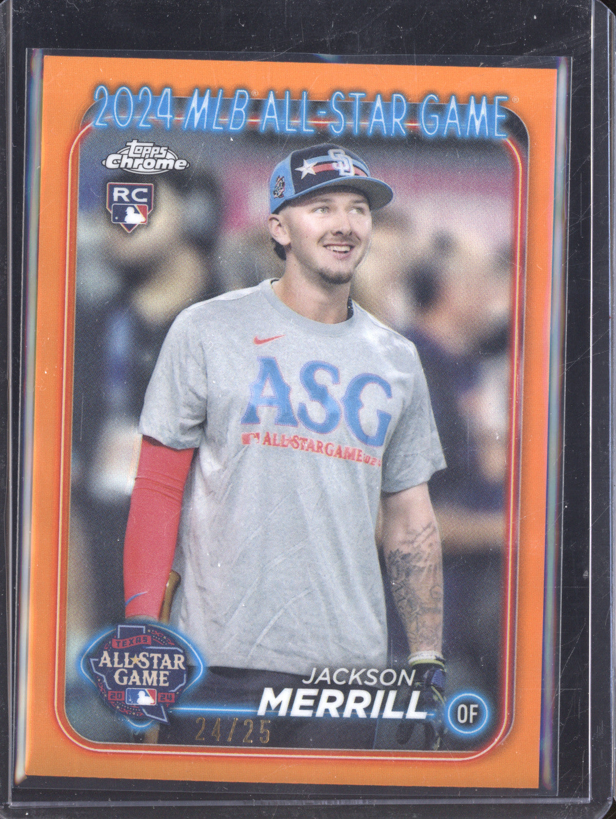Jackson Merrill 2024 Topps Chrome Update ASGC-49 All-Star Game Orange RC 24/25
