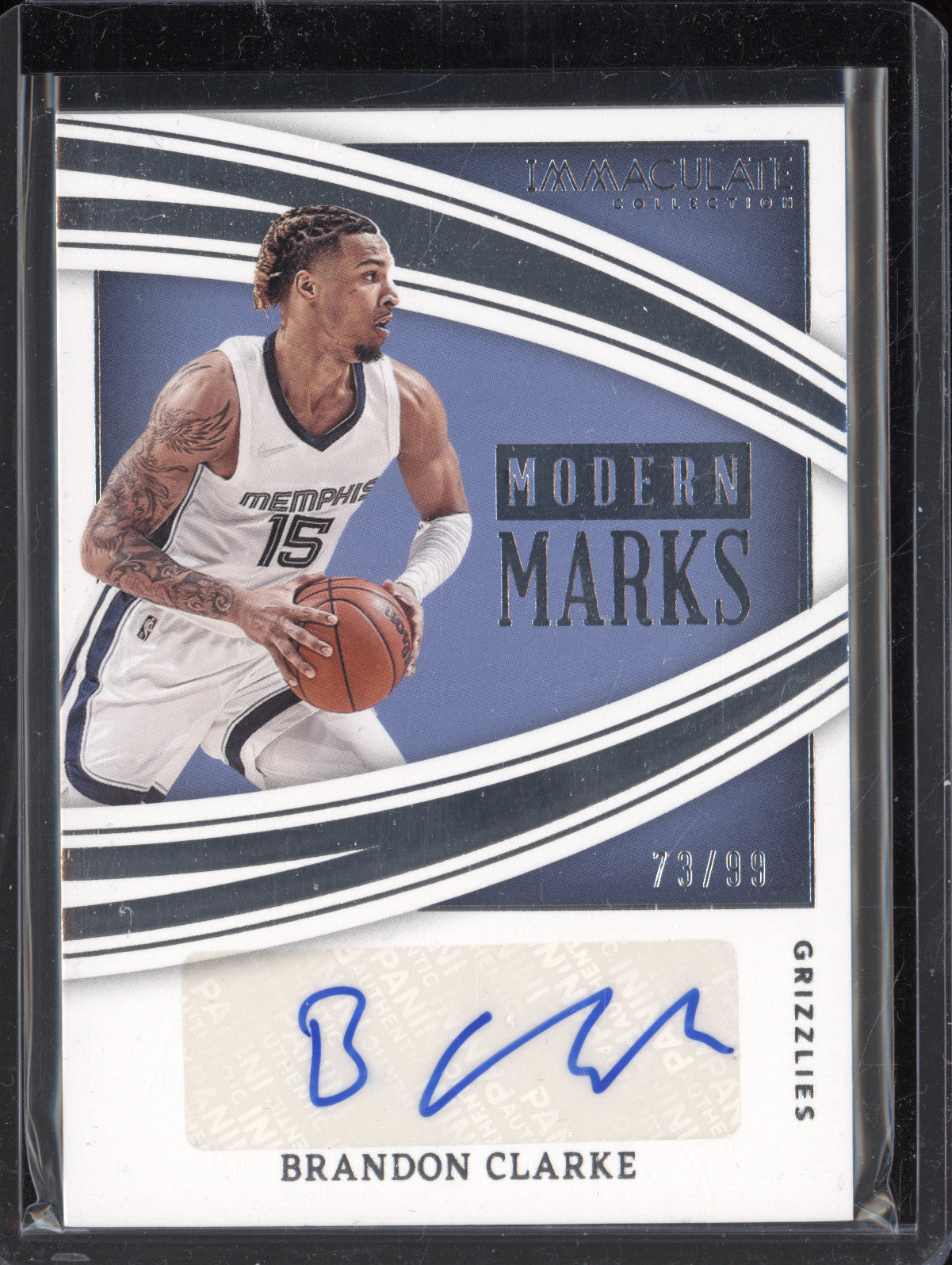 Brandon Clarke 2021-22 Panini Immaculate MM-BCL Modern Marks Auto 73/99
