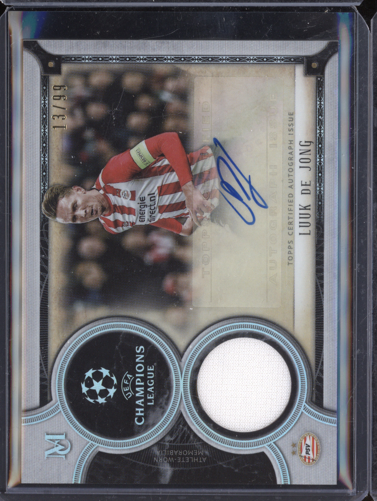 Luuk de Jong 2018-19 Topps Museum Collection MAR-LDJ Museum Auto Relic 13/99