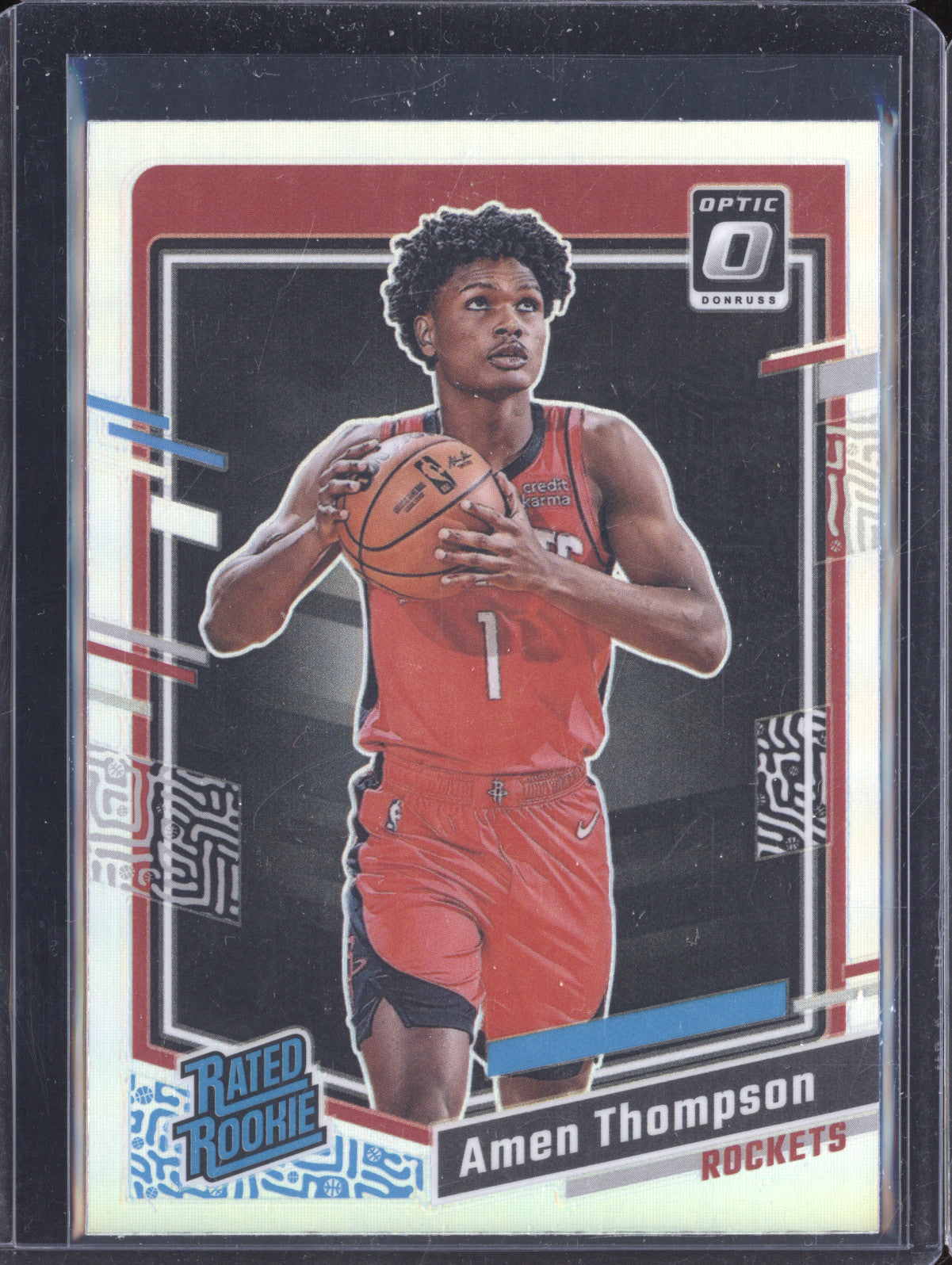 Amen Thompson 2023-24 Panini Donruss Optic 229 Optic Holo