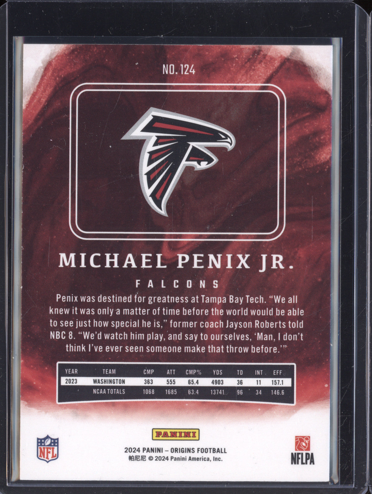 Michael Penix Jr 2024 Panini Origins 124 RC