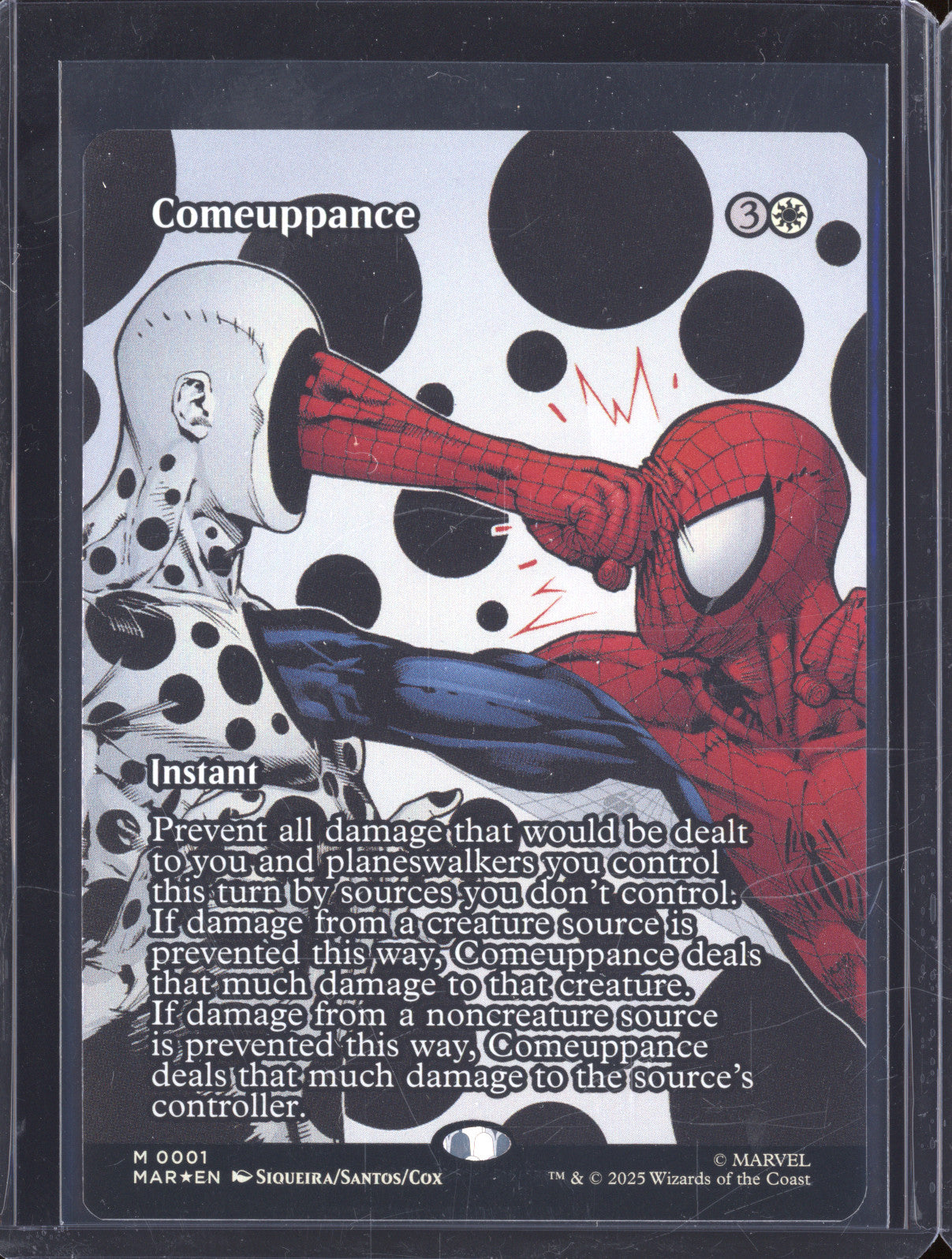 2025 Magic The Gathering Marvel Spider-Man M 1 Comeuppance Foil Borderless