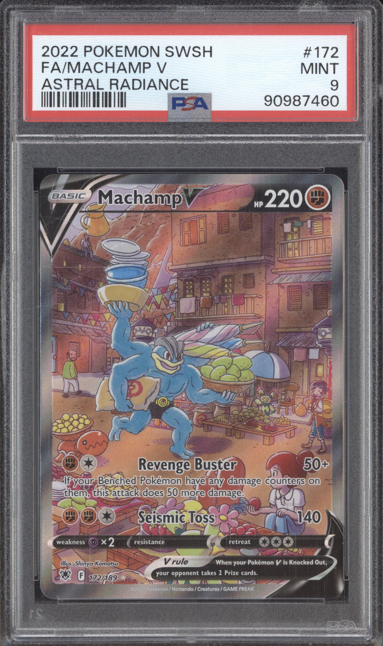 2022 Pokemon Astral Radiance 172/189 Machamp V Full Art PSA 9