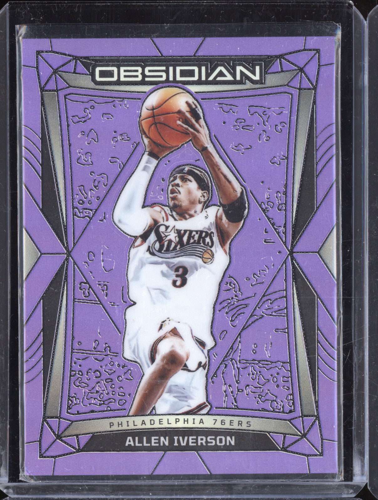 Allen Iverson 2023-24 Panini Obsidian Purple Flood 80 49/49