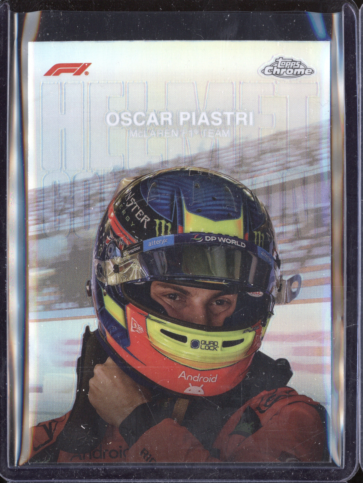 Oscar Piastri 2024 Topps Chrome F1 HC-8 Helmet Collection