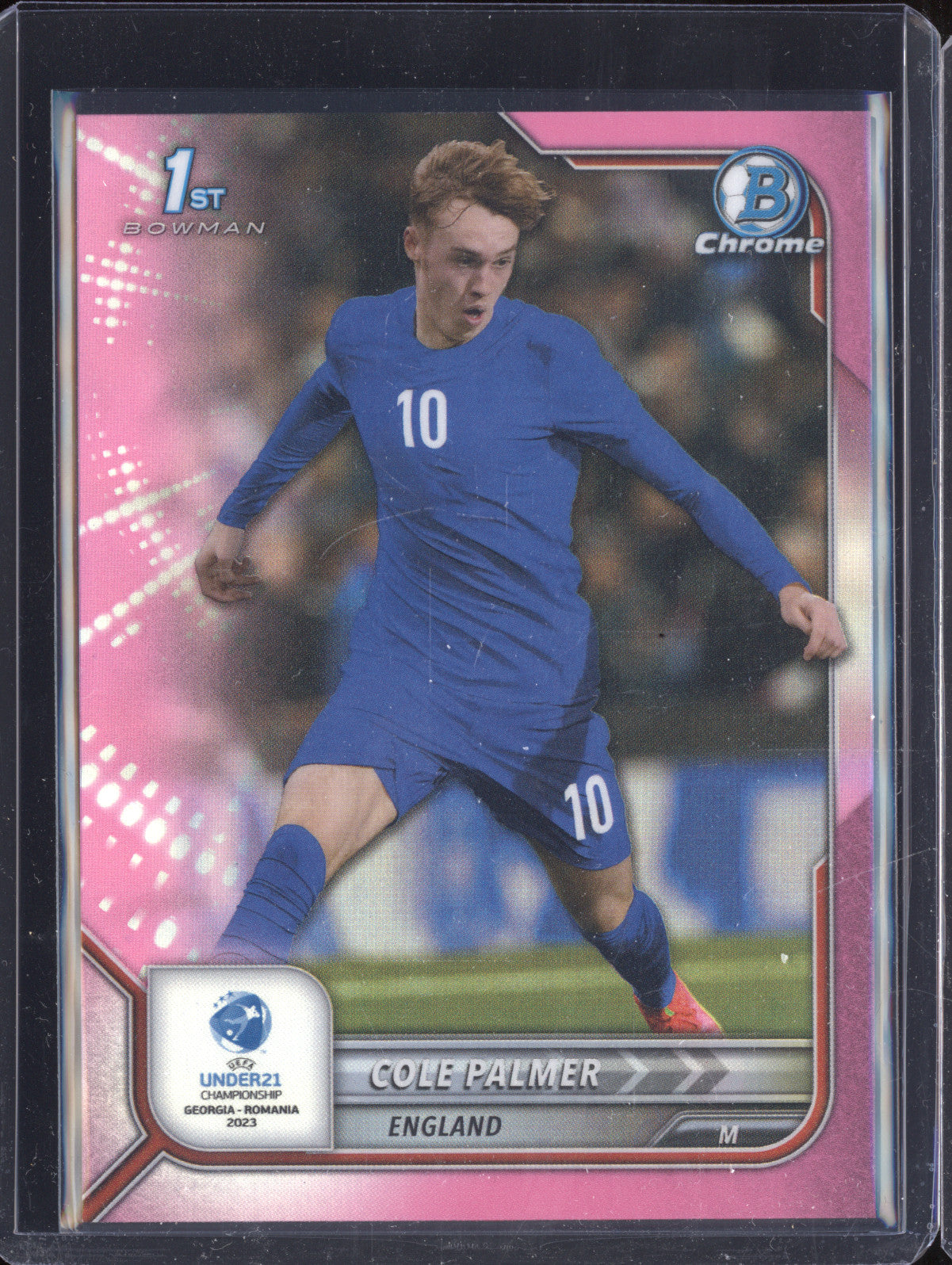 Cole Palmer 2022 Bowman Chrome Under 21 Euro 10 Pink RC 63/150