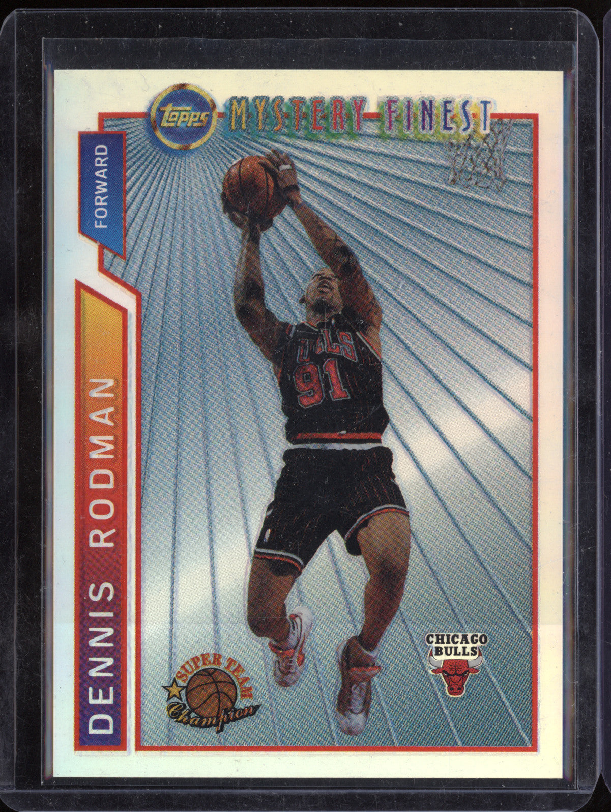 Dennis Rodman 1996-97 Topps Mystery Finest M7 Bordered Refractor
