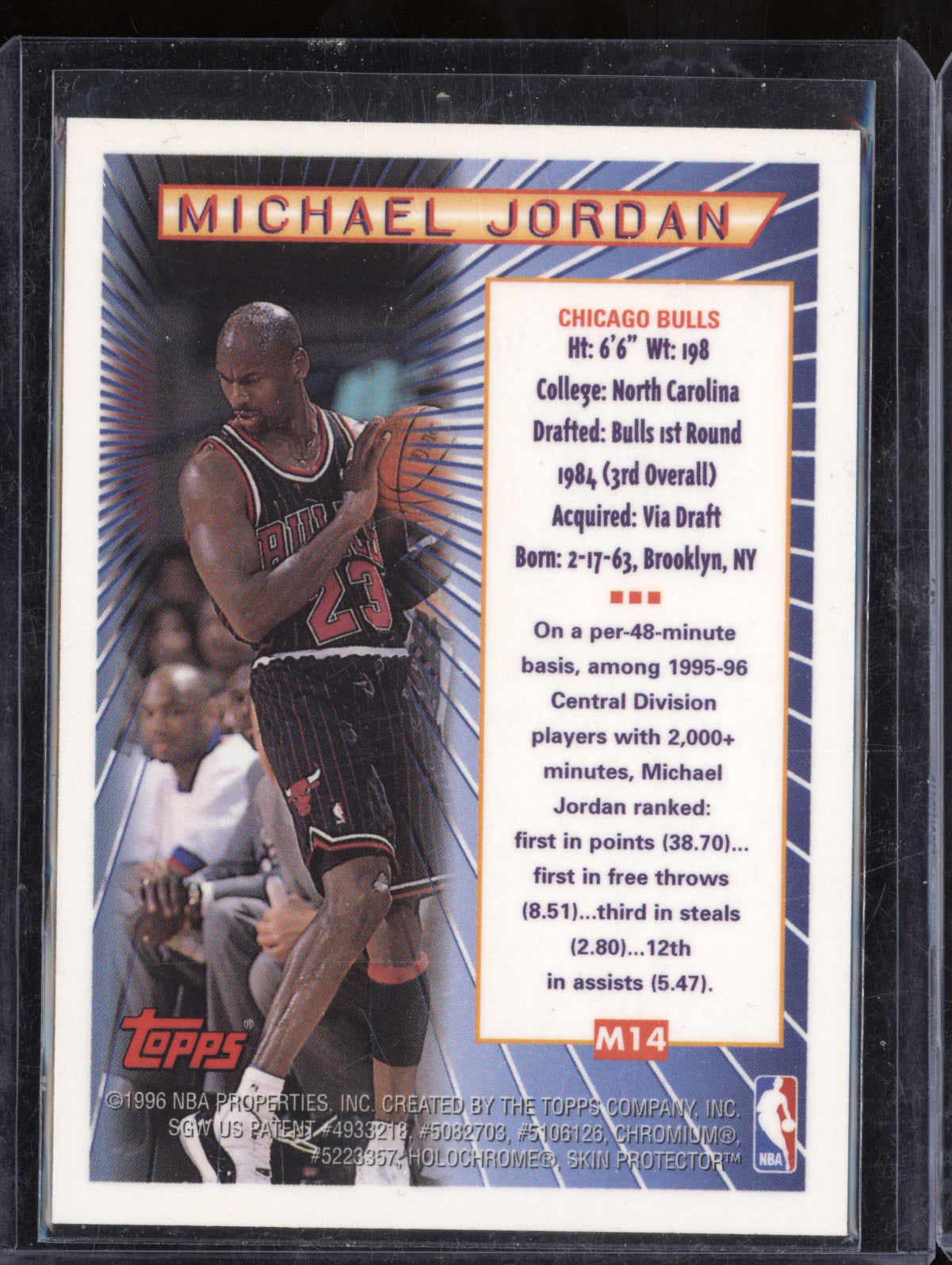Michael Jordan 1996-97 Topps Mystery Finest M14