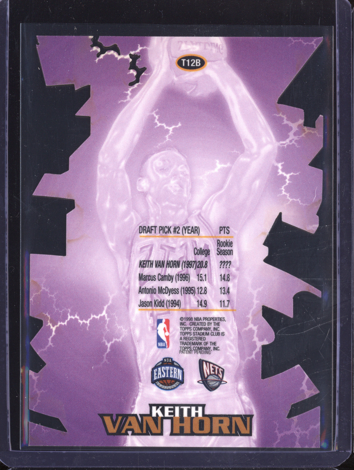 Keith Van Horn 1997-98 Topps Stadium Club Triumvirate T12B