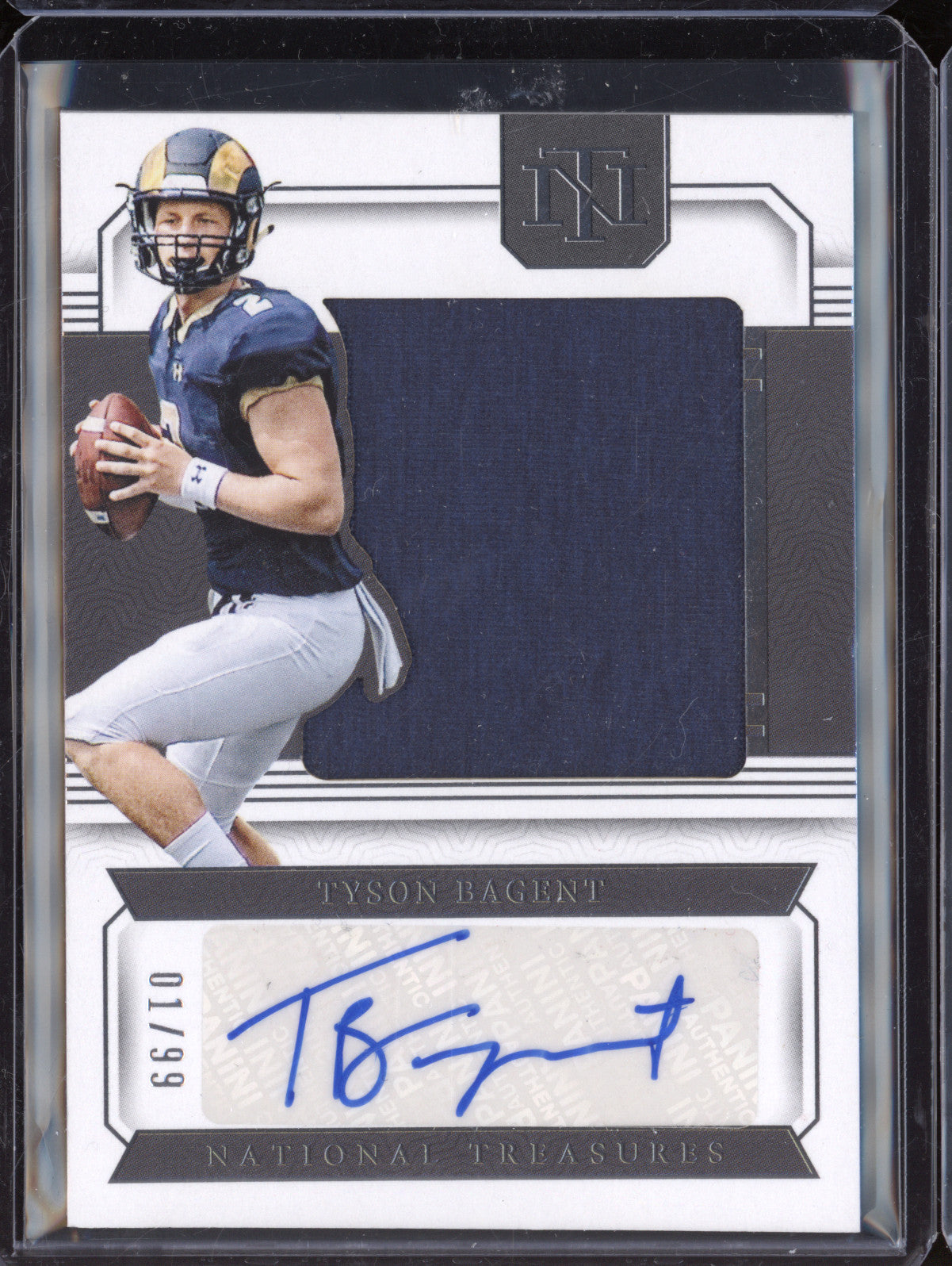 Tyson Bagent 2024 Panini NT Collegiate SS-TBT Silhouettes Signatures 1/99