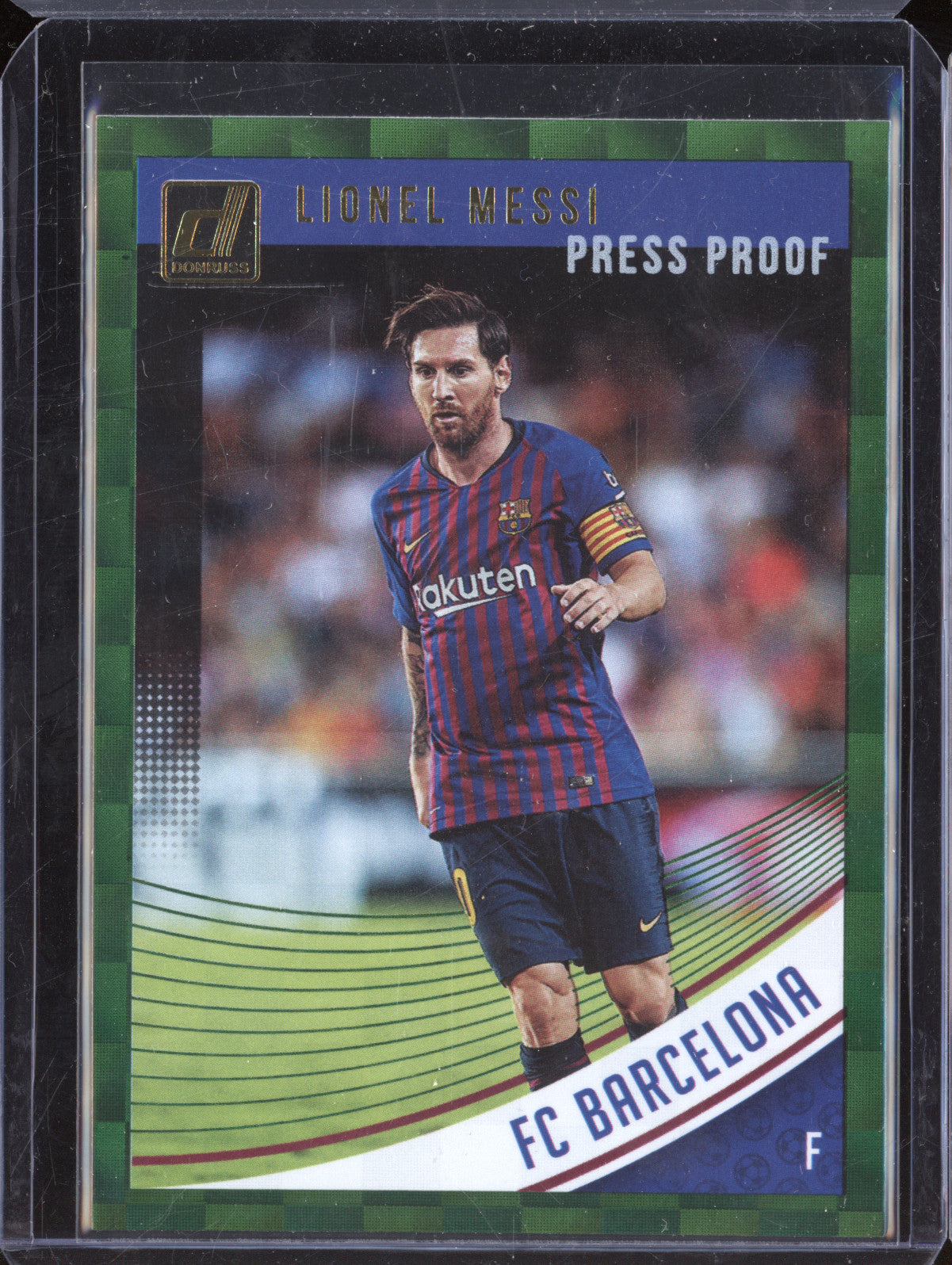 Lionel Messi 2018-19 Panini Donruss 1 Press Proof Green